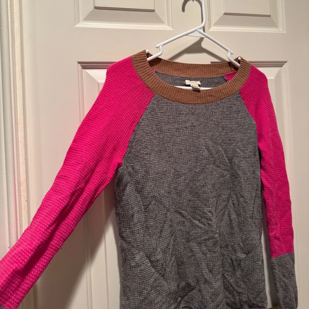 J.Crew Knit Colorblock Top - Picture 2 of 7